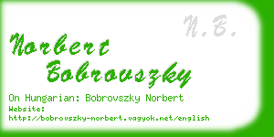 norbert bobrovszky business card